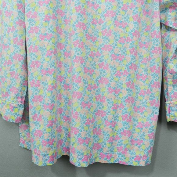 Victoria's Secret Womens Floral Pajama Top Multicolor Size XL‎ Button Up - Picture 15 of 15
